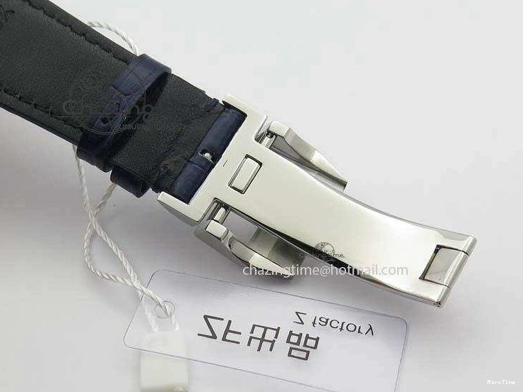 MIROTIME 1225 Pilot Chrono SS IW387809 ZF 1:1 Best Edition Silver Dial Blue Numbers On Blue Leather Strap A Lightweight 7263